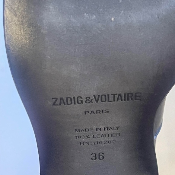 Zadig And Voltaire Black Leather Embellished Ankle Boots  NEW Zadig & Voltaire Ankle boots for Women SIZE 36